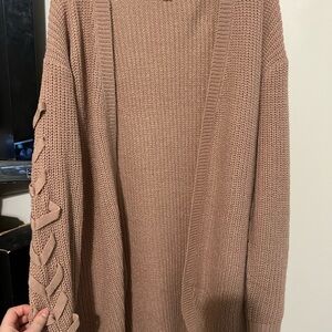Moral Fiber Beige Knit Sweater